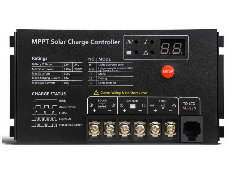 MPPT Solar Charge Controller  10A  SR-MT2410A
